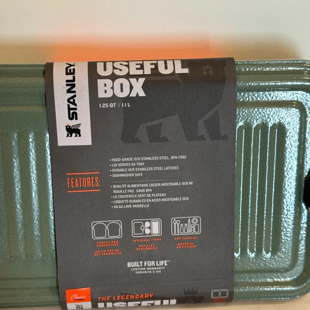 NEW Hammertone Green Stanley Useful Box ~ Size 1.25QT - Picture 3 of 9
